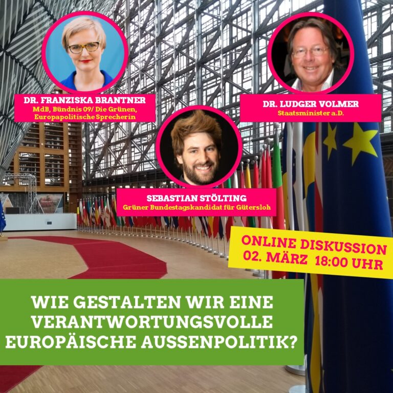 Online-Veranstaltung mit Sebastian Stölting:Wie gestalten wir eine verantwortungsvolle Europäische Außenpolitik?“
