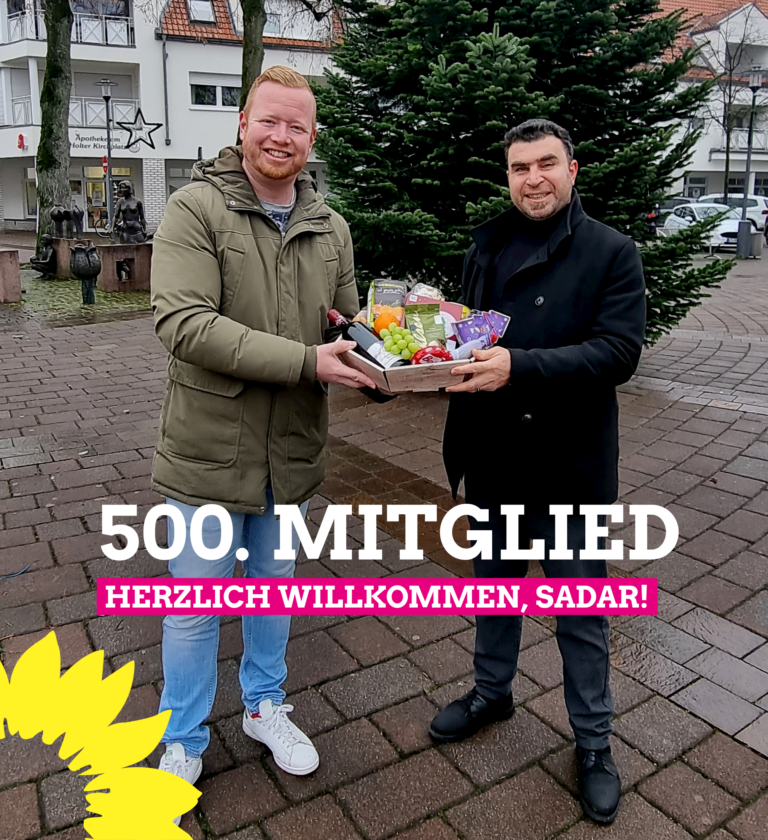 500. Mitglied im Kreisverband begrüßt