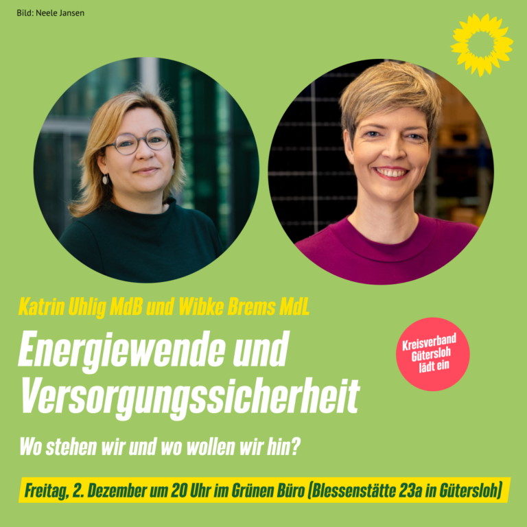 Energiewende und Versorgungssicherheit – Wo stehen wir und wo wollen wir hin? (Zoom-Veranstaltung)