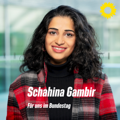 Schahina Gambir MdB für die Grünen Gütersloh im Bundestag